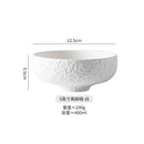 Axyaa Matte Ceramic Stone Patterned Soup Bowl Set for Molecular Cuisine Restaurant