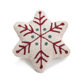 Axyaa Christmas Cushion Cover Snowflake Tree Green Red Checked Tassels