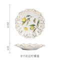 Axyaa European Lemon Ceramic Dinner Plate Set for Home Dining