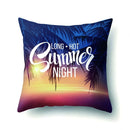 Axyaa Summer Coconut Tree Beach Sun Scene Pillow Cover 45x45cm