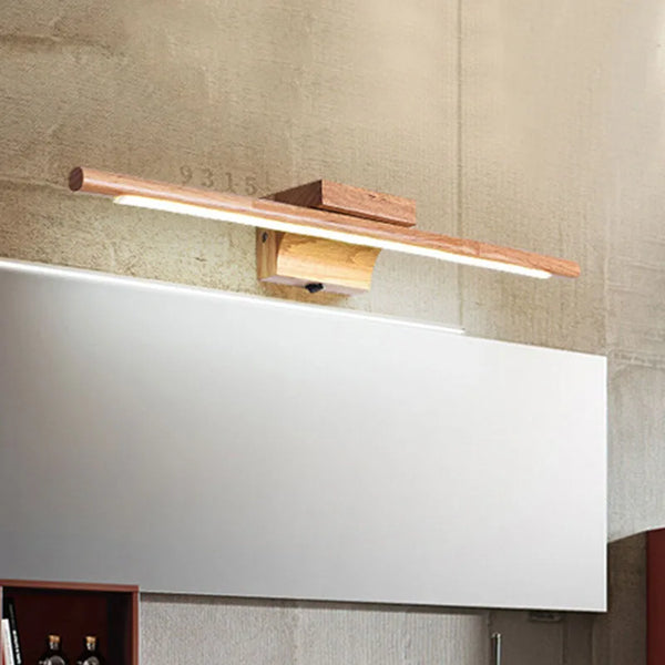 Nordic Wood LED Mirror Lights for Modern Bathroom and Dressing Room by Axya