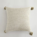 Axyaa Beige Striped Cushion Cover with Tassels - Nordic Style for Home Decor