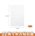 Axyaa Matte Geometric Diamond Square Bread Plate - Ideal for Dim Sum and Breakfast