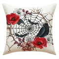 Axyaa Halloween Skull Head Pumpkin Pillow Covers for Horrible Holiday Home Decor