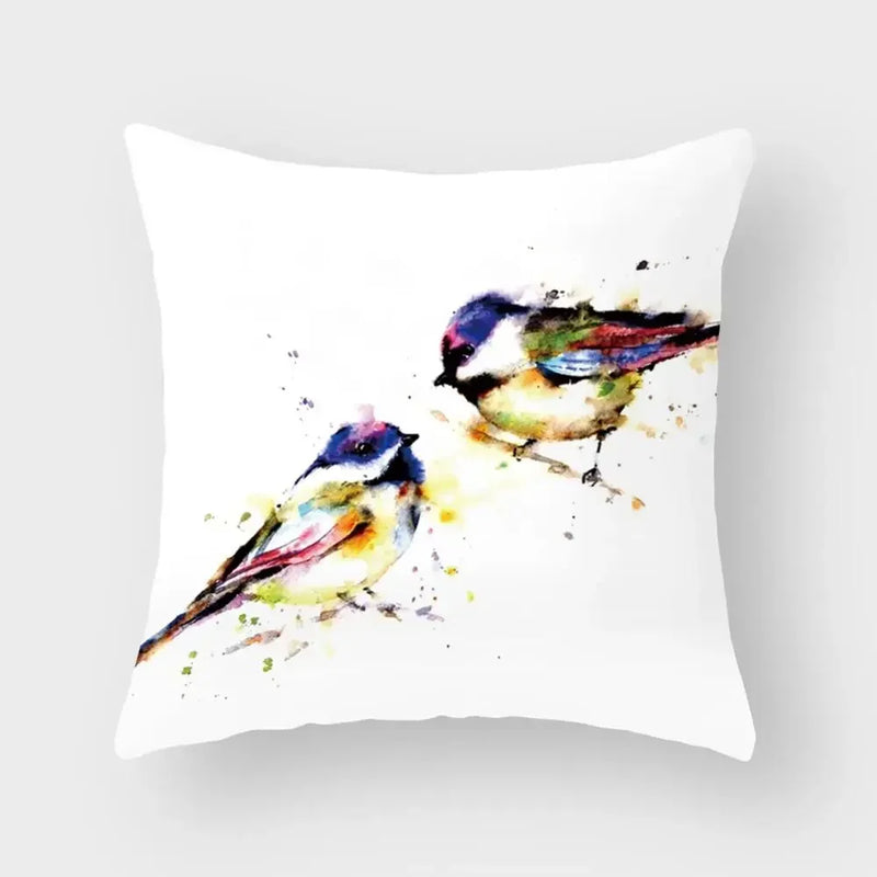 Axyaa Bird Flower Pillow Case 45*45cm Home Decoration Pillowcase