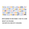 Axyaa Geometric Dot Brush Spot Wall Decals for Kids Playroom Nursery Decor