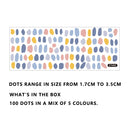 Axyaa Geometric Dot Brush Spot Wall Decals for Kids Playroom Nursery Decor