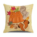 Axyaa Pumpkin Squirrel Print Thanksgiving Pillow Cover 45x45cm Holiday Decor