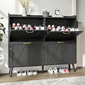 Axyaa Farmhouse Shoe Cabinet with 4 Drawers: Stylish Entryway Storage