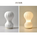 Axyaa Nordic White Silk Desk Lamp for Bedroom and Living Room