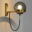 Axyaa Glass Ball Wall Lamp: Modern Nordic Industrial Bedside Light for Living Room, Bedroom, Loft