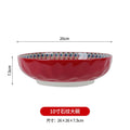 Axyaa 10-Inch Ceramic Bohemian Soup Bowl for Household Dining and Serving