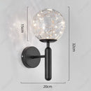 Axyaa LED Glass Sphere Wall Lamp for Bedroom Living Room Dining Room Lighting