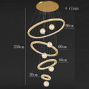 Axyaa Crystal Chandelier Stair Pendant Lamp Living Room Interior Lighting