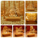Axyaa Personalized Kids USB Night Light and Name Lamp for Nursery Bedroom Wall Decor