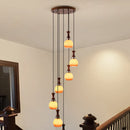 Axyaa Crystal Chandelier Pendant Light for Modern Home Decoration and Stair Lighting