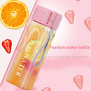 Axyaa Square Water Bottle: Portable Leak Proof Sport Drinkware, Candy Color, for Home, Gym