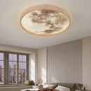LED Moon Walnut Ceiling Light 26/34CM by Axyaa for Bedroom Living Room Home Decor