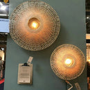 Axyaa Modern Rattan Wall Lamp for Living Room, Bedroom, Hallway - LED Background Lamp