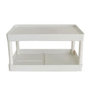 Axyaa 2-Layer Desktop Storage Organizer with Hanging Box for Dorm Cosmetics & Stationery