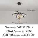 Axyaa LED Pendant Chandelier with Inner and Outer Ring Lighting