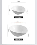 Axyaa 8.5-inch Slanted Salad Bowl & Fruit Plate Ceramic Soup Bowl