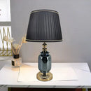 Axyaa Blue Glass LED Table Lamp with Minimalist Design
