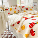 Axyaa Cartoon Print Dual Use Blanket in Milk Velvet & Cashmere for Winter and Spring
