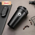 Axyaa Insulated Stainless Steel Travel Coffee Tumbler with Handle and Leak-Proof Lid