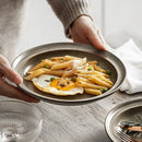 Axyaa Ceramic Shallow Plate Set - Japanese Style Straw Dish for Pasta and More