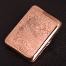 Pink Gold Pixiu Cigarette Case by Axya: Hand-Carved, Pressure-Resistant, Men's Gift Essentials