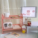Axyaa 2 Layer Desktop Storage Rack - Cute & Kawaii Cosmetic Jewelry Organizer