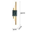 Axyaa Luxe Marble Staircase Sconce Wall Lamp for Green Living Room Bedroom Decor