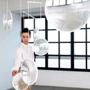 Axyaa LED Glass Pendant Light for Hotel, Living Room, and Restaurant