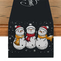 Axyaa Christmas Snowmen Snowflakes Table Runner for Kitchen and Holiday Party