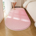 Axyaa Pink Plush Irregular Shape Carpet for Living Room Bedroom Décor