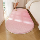 Axyaa Pink Plush Irregular Shape Carpet for Living Room Bedroom Décor