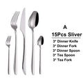 Axyaa 21-Piece Stainless Steel Cutlery Set - Mirror Finish Elegant Tableware