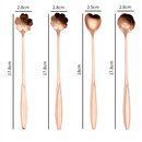 Axyaa Stainless Steel Long Handle Mini Spoon for Dessert Coffee Ice Cream