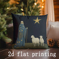 Axyaa Christmas Digital Printed Pillowcase for Sofa, Bedroom, Car - Rectangular Shape
