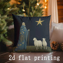 Axyaa Christmas Digital Printed Pillowcase for Sofa, Bedroom, Car - Rectangular Shape