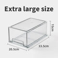Axyaa Stackable Transparent Makeup Storage Box with Pull-out Design