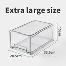 Axyaa Stackable Transparent Makeup Storage Box with Pull-out Design