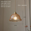 Axyaa Vintage Brass Glass Pendant Lights Hanging Lamp for Bar Dining Bedroom
