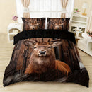 Axyaa Forest Deer Duvet Cover Set for Bedroom Comfort