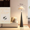Medieval Fabric Walnut Floor Lamp by Axyaa: Elegant LED Light for Bedroom or Living Room