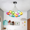 Axyaa Glass Ball Bubble Chandelier - Nordic Modern Pendant Light