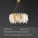 Axyaa Crystal Chandelier LED Lamp for Modern Mediterranean Nordic Style Living Room