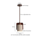 LED Wood Pendant Light Fixture by Axyaa - Modern Yellow Travertine Design for Bedroom, Restaurant, Living Room