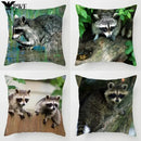 Axyaa Raccoon Wildlife Print Pillowcase for Home Bed Chair Decor